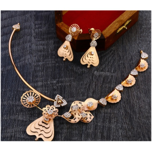 18 carat rose gold ladies necklace set rh-ns6