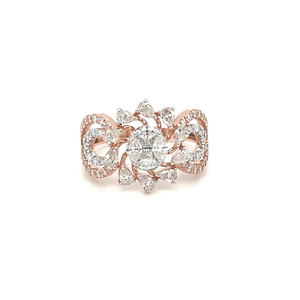 Royale Flower Diamond Ring For Occasional Wea