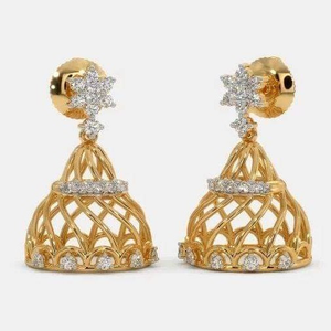 22kt yellow gold vicente earrings for women