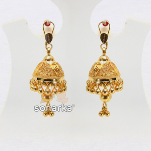 Gold earring jumar drops sk - e019