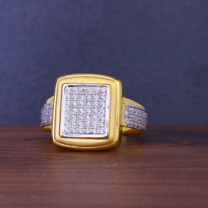 916 Gold CZ Ring For Men