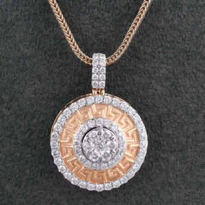 18kt rose gold diamond pendant 