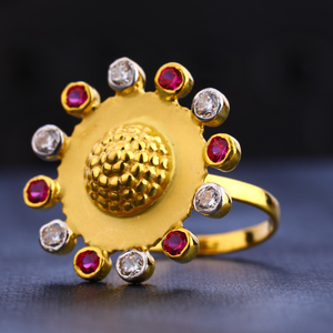 22KT CZ Gold Gorgeous Diamond Ladies Ring  LR