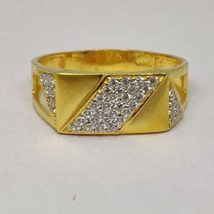 22k gents fancy gold ring gr-28610
