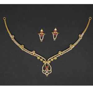 Delicate 916 Gold Designer Necklace 