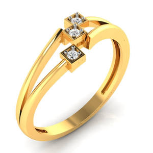 22k Gold three sqaure Rings