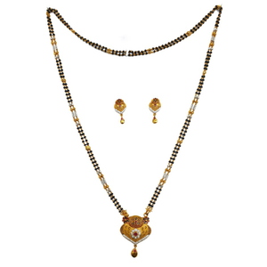 One gram gold forming two line mangalsutra mg