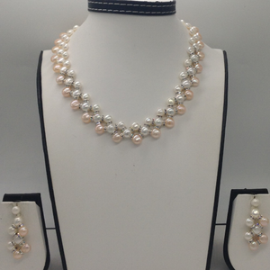 Freshwater Multi Colour Button Pearls ZigZag 