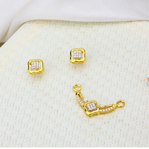 22k gold simple and elegant pendant set desig