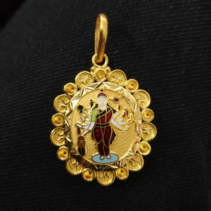 916 gold sadhi maa pendant