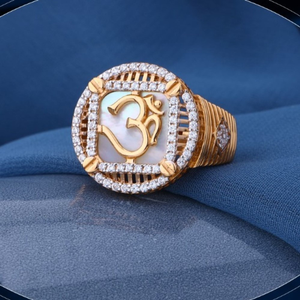 22k gold beautiful cz ring for mens r18-1239