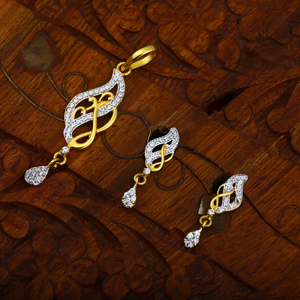 916 gold CZ hallmark Unique Design Pendant Se