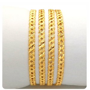 GOLD HALLMARK RAWA BANGLE - 2LR1112