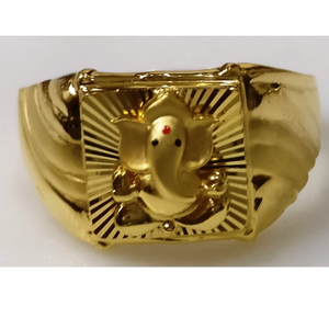 22kt gold plain casting lord ganesha fitting 