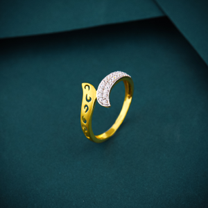 22K Gold Fancy Cutting Work With Premium CZ D