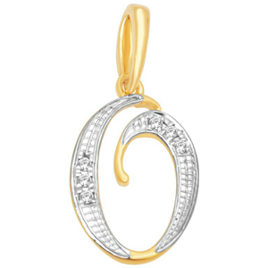 18k gold real diamond pendant mga - rp0015