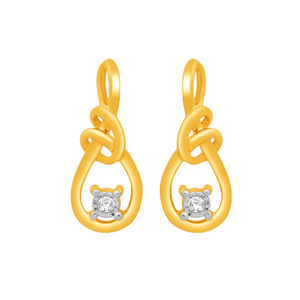 18K Gold Real Diamond Fancy Earring MGA - SDG