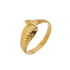22k gold plain up n arise ring