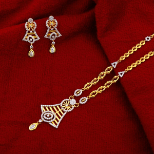 916 Gold Ladies Stylish Chain Necklace set CN