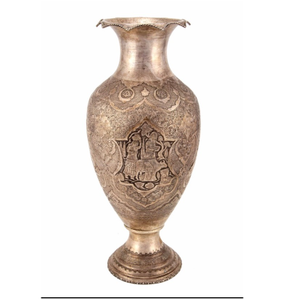 A 20c persian solid silver massive  vase, isf