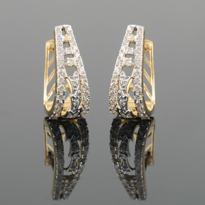 18Kt designer diamond bali earrings