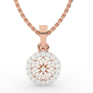 Solitaire Halo Diamond Pendant