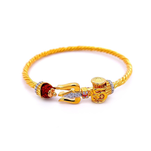 Trishul Gold & Diamond Mens Bracelet