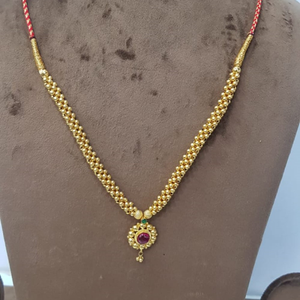 916 Gold Plain Grand Handmade Necklace SJJGN1