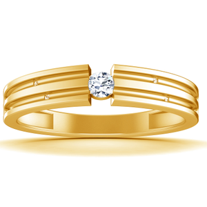 Diamond And Gold Mens Ring