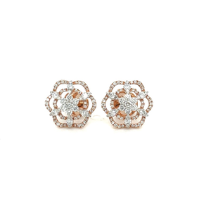 Floral Diamond Stud Earring by Royale Diamond