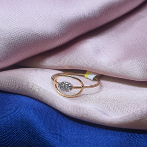 18.k Gold Real Diamond Simple Ring