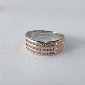 925 sterling silver rose diamond ladies and g