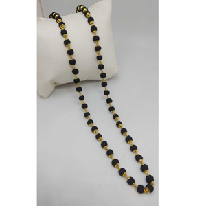 22 kt gold black tulsi  mala