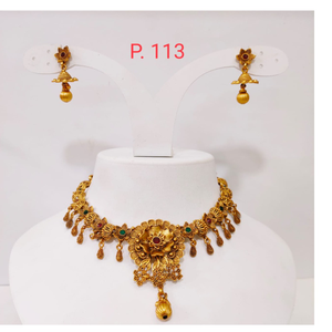Flower design with ruby and emerald antique c