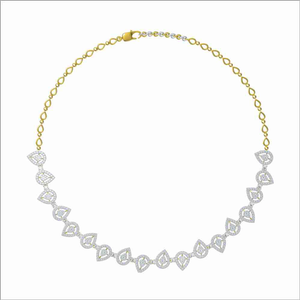 Attractive Gold Fancy Diamond Necklace 