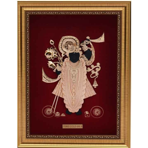 24k gold leaf shreenathji frame
