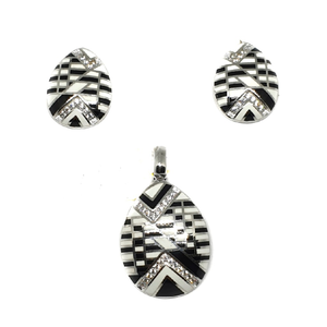 925 sterling silver black and white meenakari
