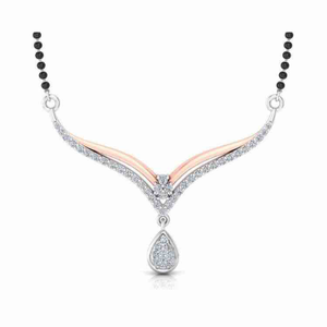 18KT Rose Gold Antique Mangalsutra With Diamo