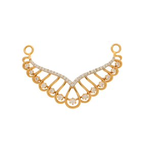 Trendy 18kt rose gold mangalsutra pendant