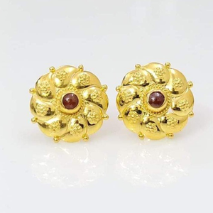 22k gold Round Design ladies earrings rh-le81
