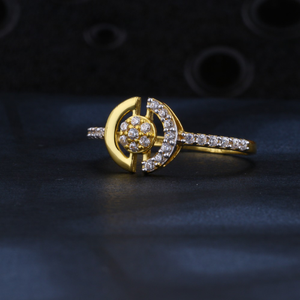 916 cz gold designer hallmark ladies ring lr1