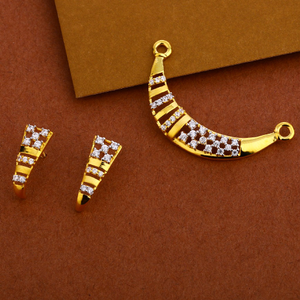 916 Cz Mangalsutra Hallmark Delicate Pendant 