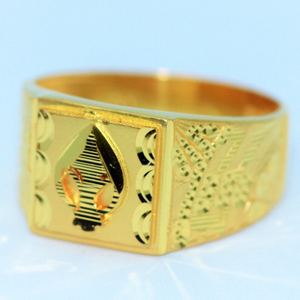 Gold plain gents ring
