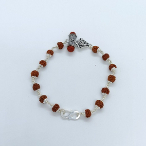 Trishul Design In Silver Rakhdi 800