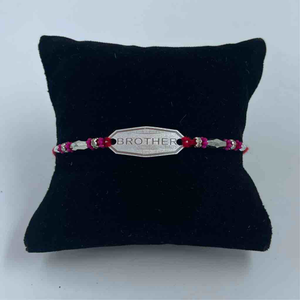 999 silver brother name design pendant rakhi