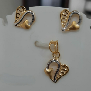 916 gold heart shape leaf design pendant butt