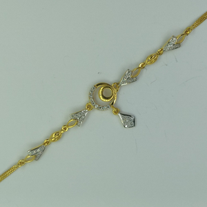 916 Gold CZ Light Weight Ladies Bracelet SSJ-