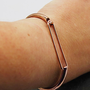 14 kt real solid rose gold stacking d shape g