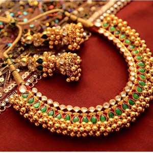 22k Gold Plated 925 Silver Kundan Handcrafted