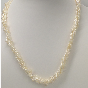 Sea water keshi rice white pearls necklace 6 